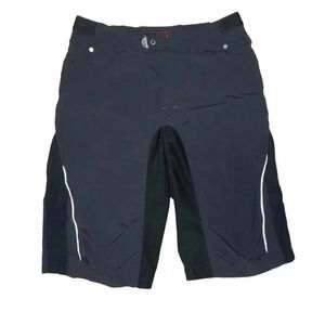 Gore Bike Wear Men’s Countdown Shorts Size Large Gray Black Mesh Zip Pockets